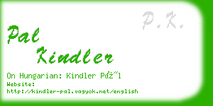 pal kindler business card